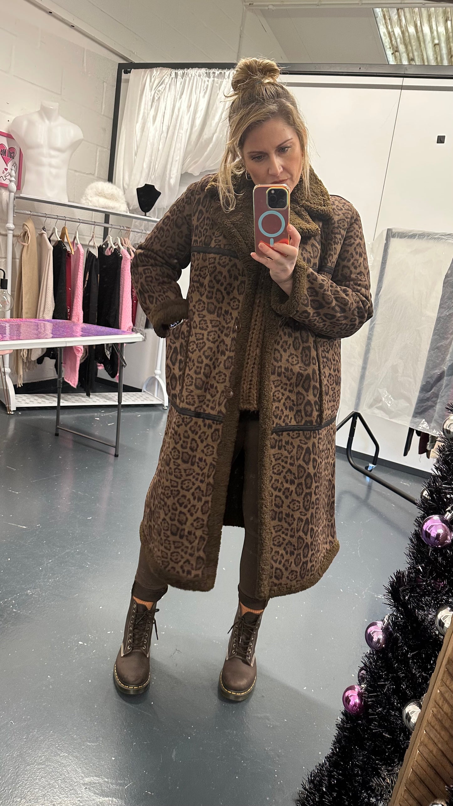 Reversible Leopard Print Coat