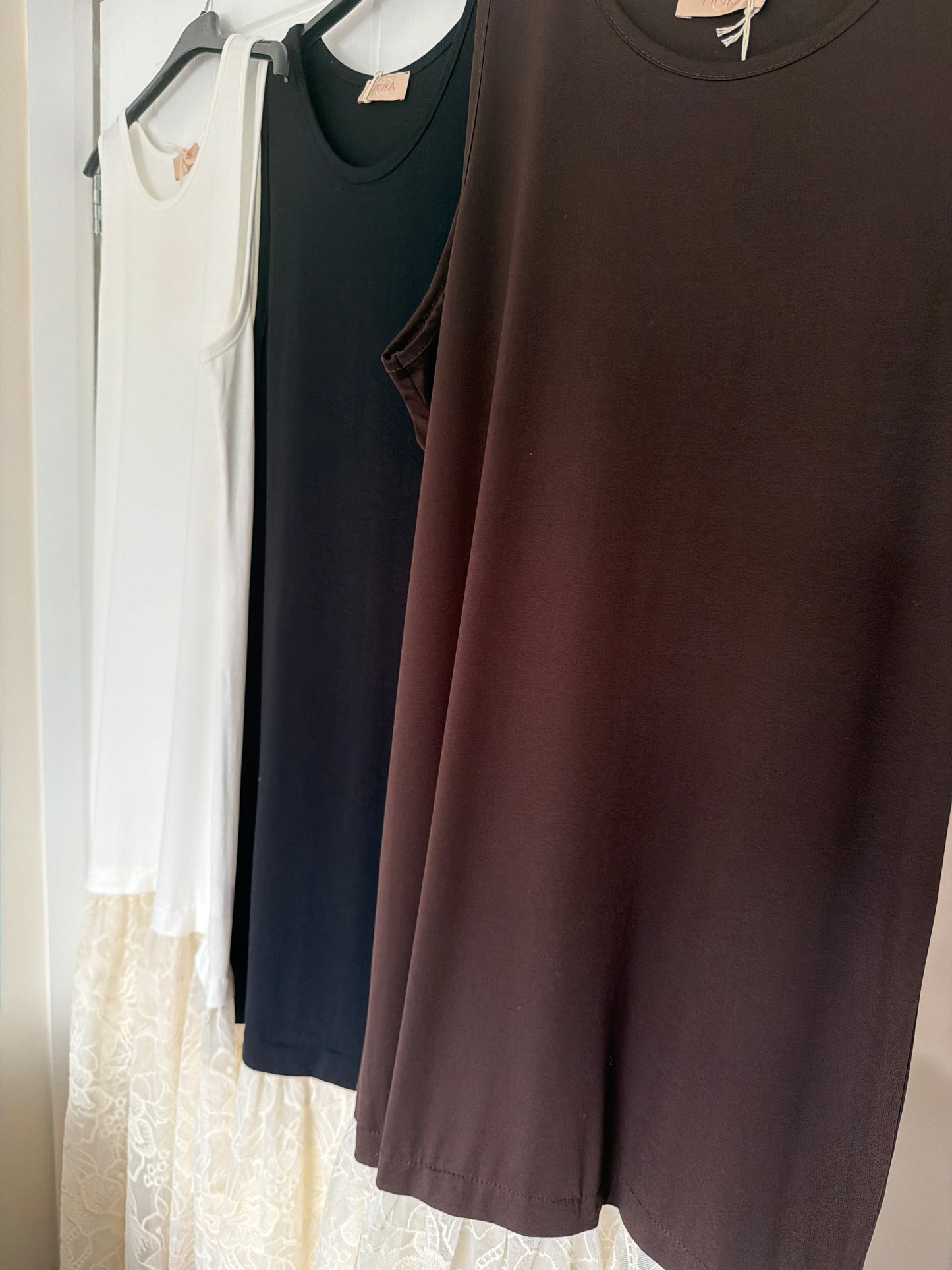 LANA MAXI DRESS WITH LACE BOTTOM