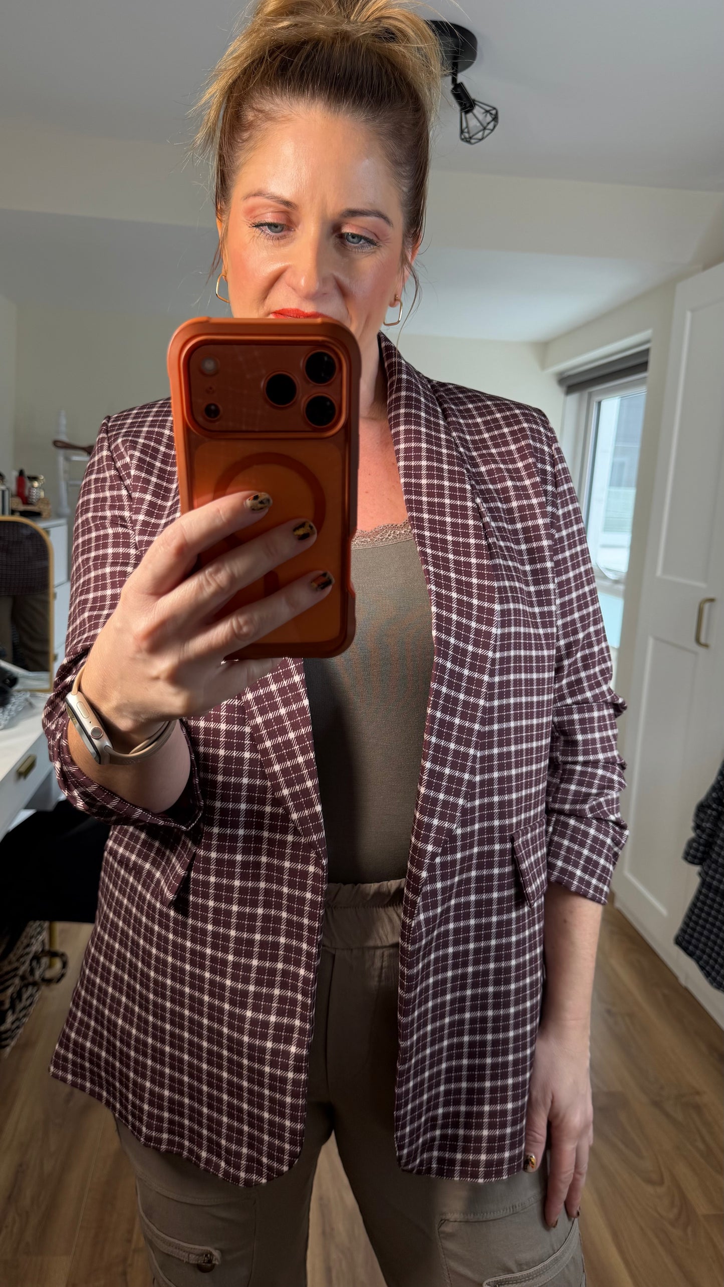 RHI RHI CHECK STYLE BLAZER