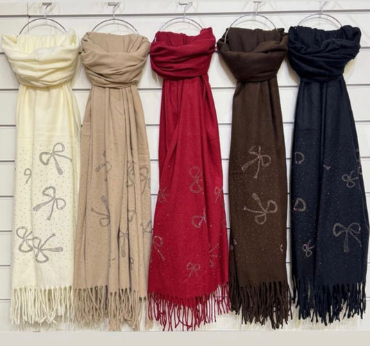 BOW SPARKLE PASHMINA/SCARF