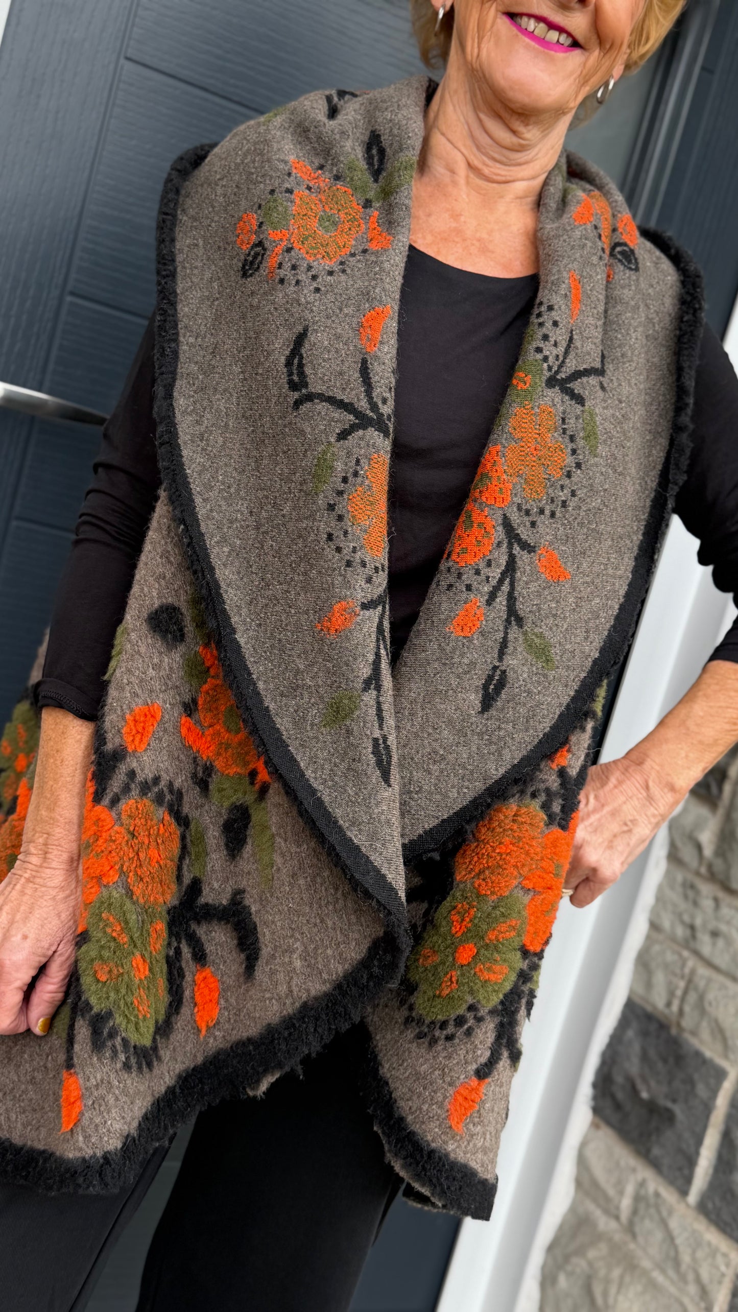 THE MITCHELL WATERFALL KNIT GILET