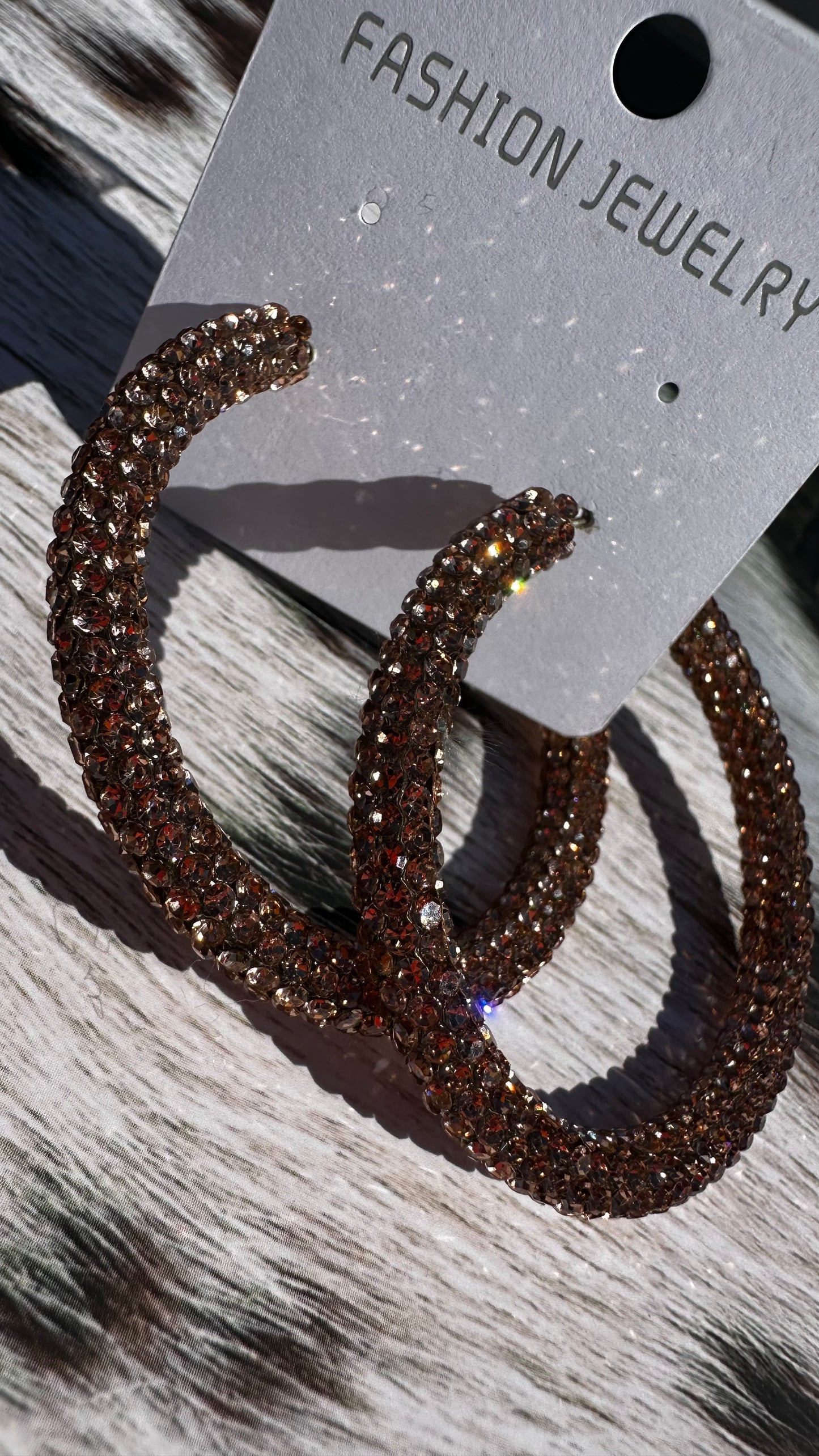 SPARKLE HOOP EARRINGS