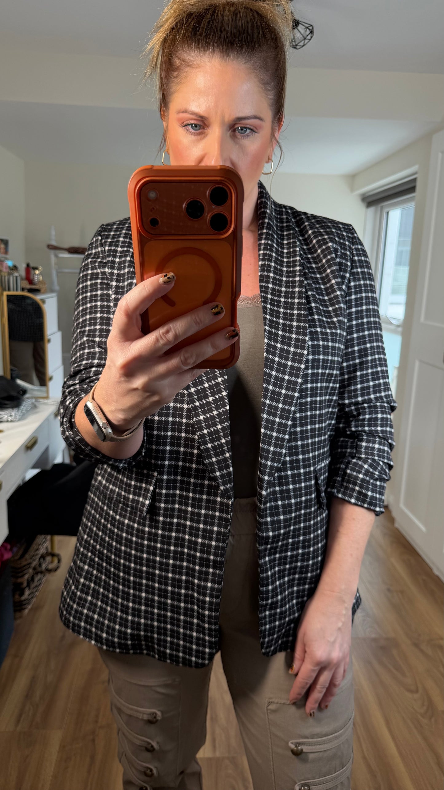 RHI RHI CHECK STYLE BLAZER