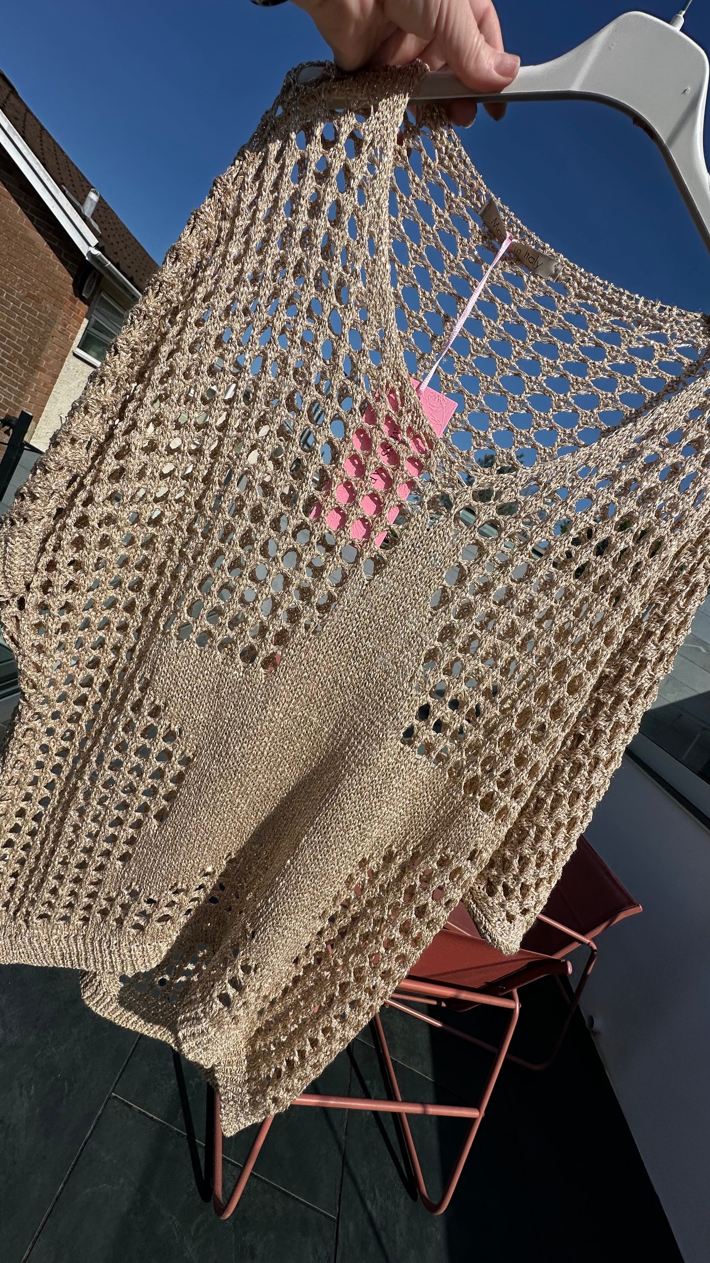The STARINA GOLD crochet top