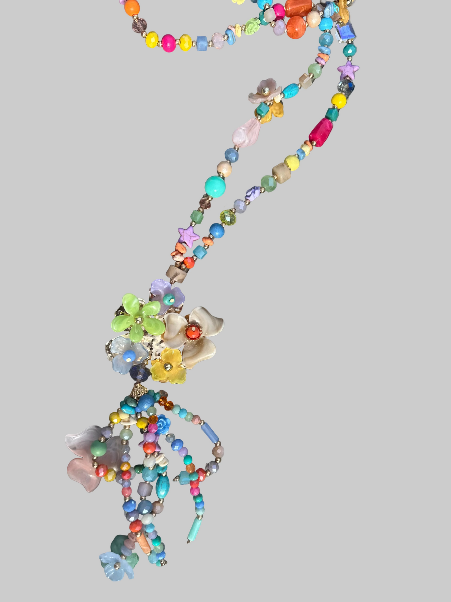 FLOWER STAR MIX NECKLACE