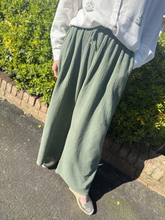 THE MIA CHEESECLOTH TROUSERS