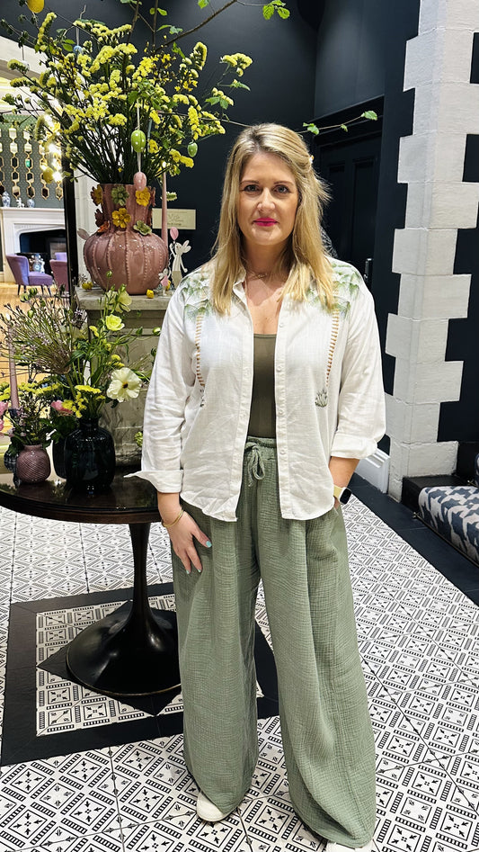 THE MIA CHEESECLOTH TROUSERS