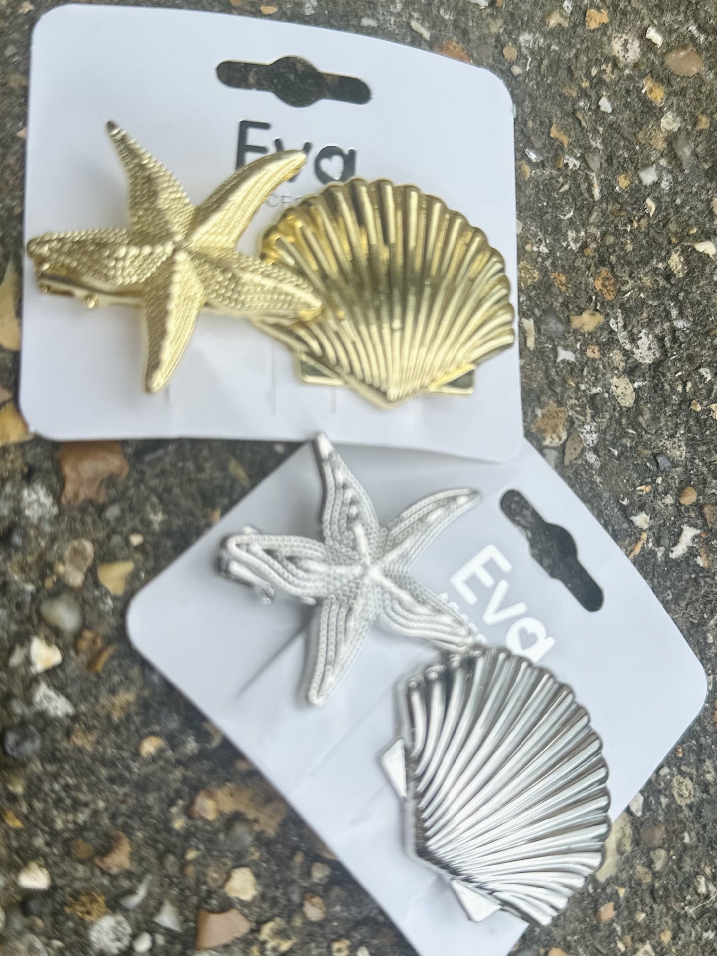SHELL/STAR FISH CLIPS