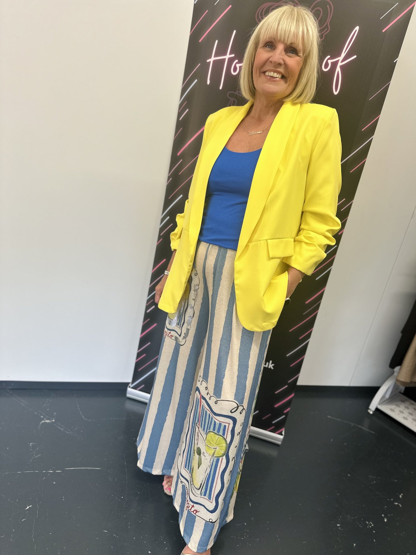 FRIDA-LEOPARD PALM- BLUE MOJITO - NAMES TROUSERS